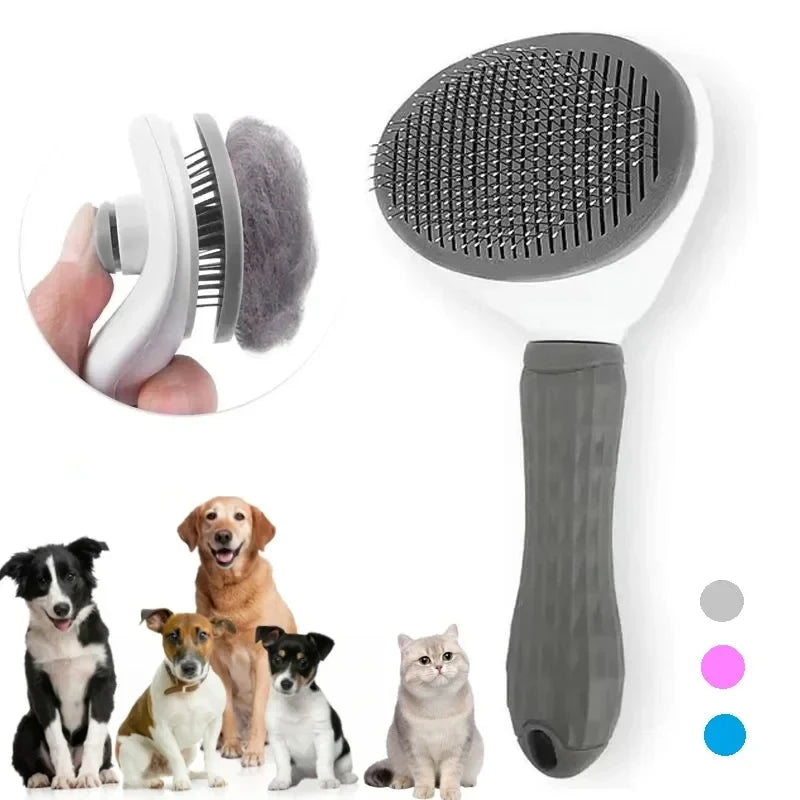 Brosse Auto-Nettoyante Anti-Poils 2-en-1