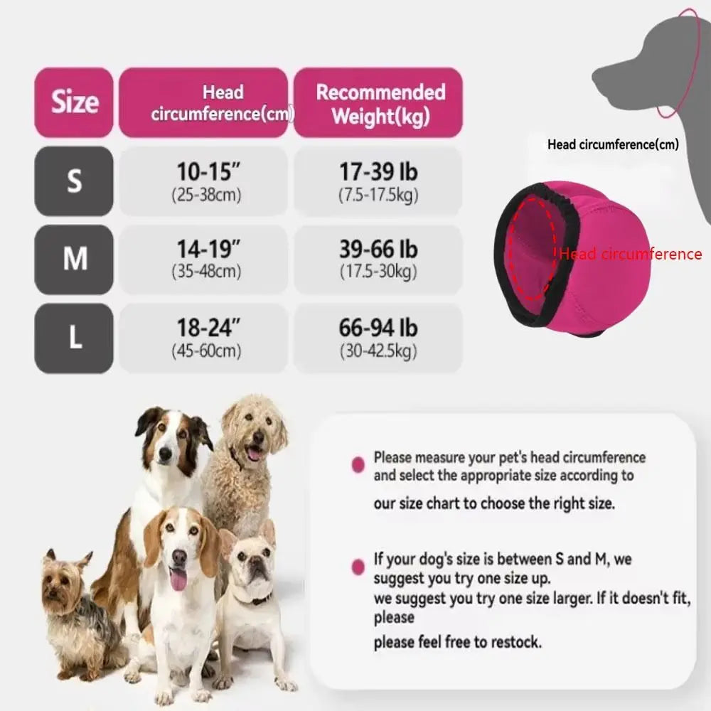Cache-Oreilles Anti-Bruit Apaisant pour Chien