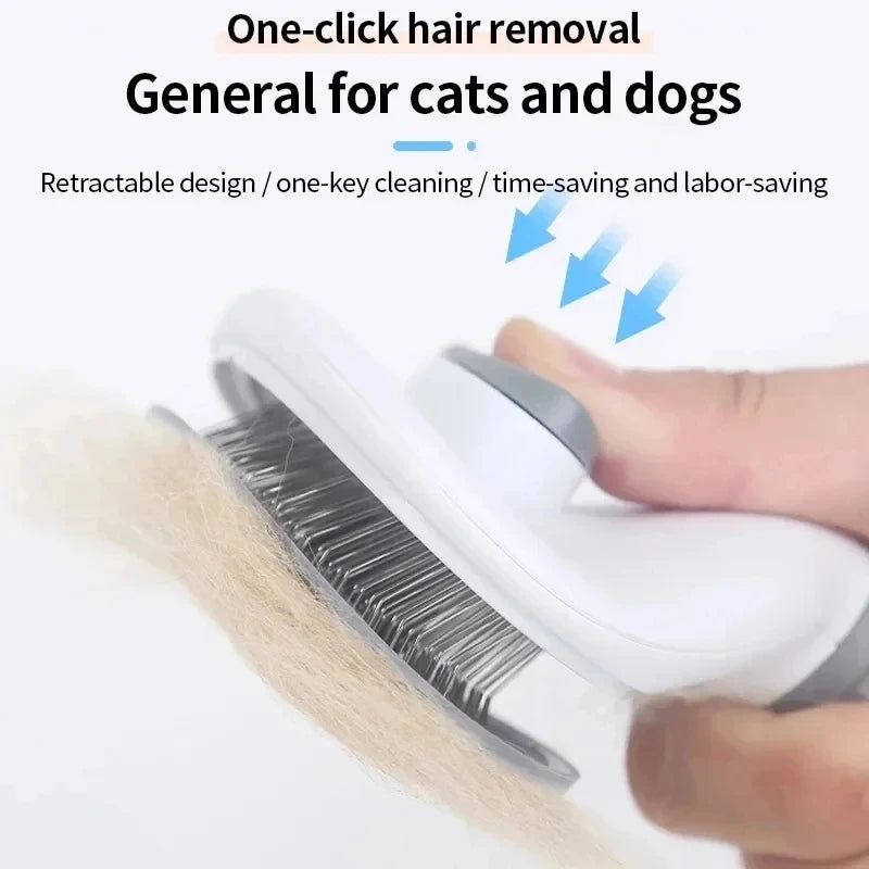 Brosse Auto-Nettoyante Anti-Poils 2-en-1