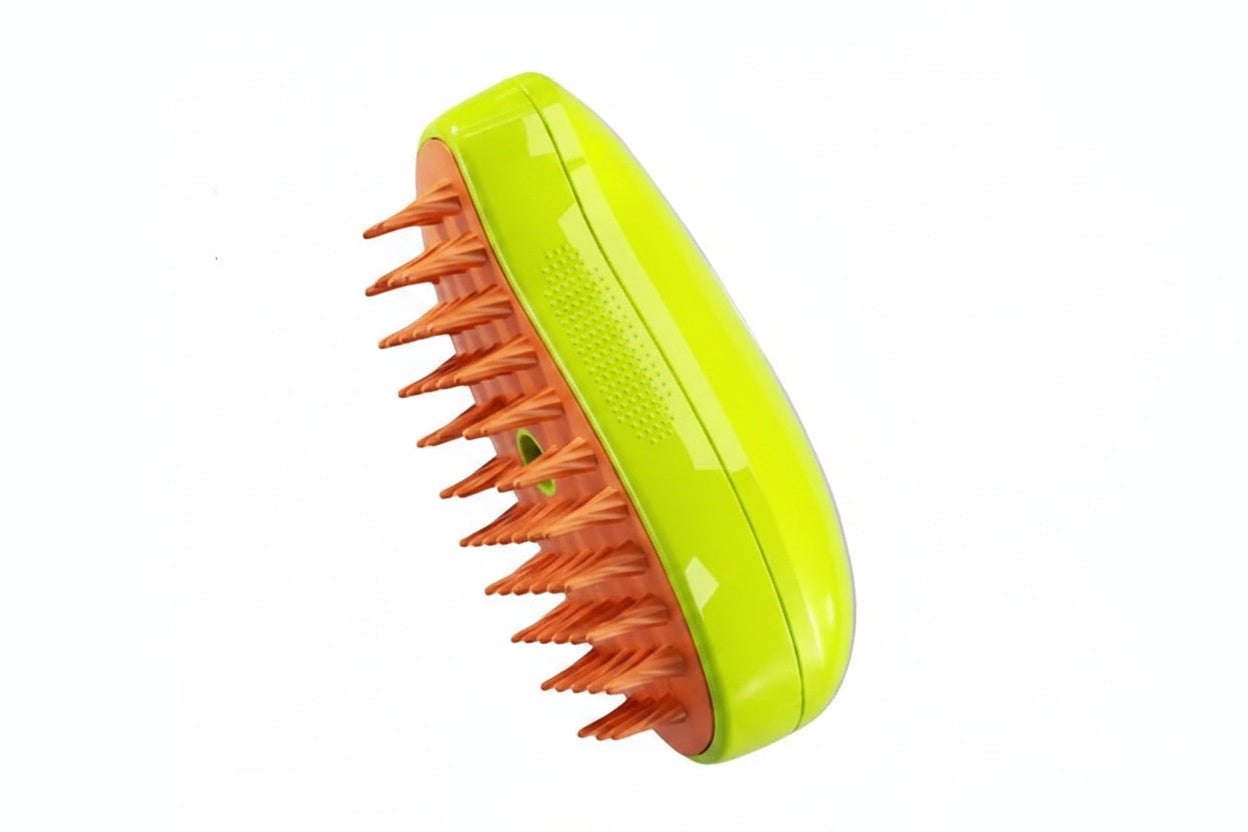 Brosse Vapeur Électrique 3-en-1 pour Chien & Chat – Toilettage, Massage & Anti-Poils